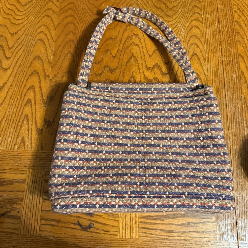 Vintage Toby Weston Woodland Hills Textile Tapestry Multi-Color Purse Bag Tote - Picture 11 of 14